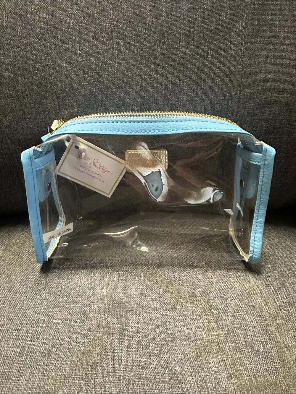 Lilly Pulitzer Pencil Pouch in Frenchie Blue